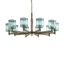 Loft Industry Modern - Elis Blue Chandelier